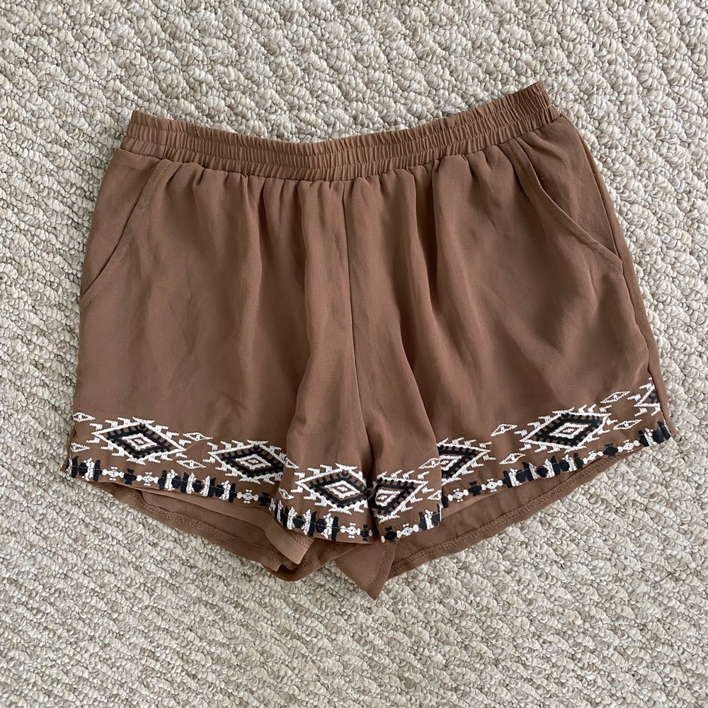 Vici Embroidered Pocketed Shorts